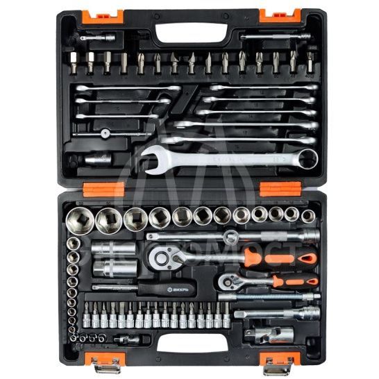 Набор инструментов АВТО, 1/2&amp;quot; , 1/4&amp;quot; , CrV, в кейсе 94 предм Вихрь