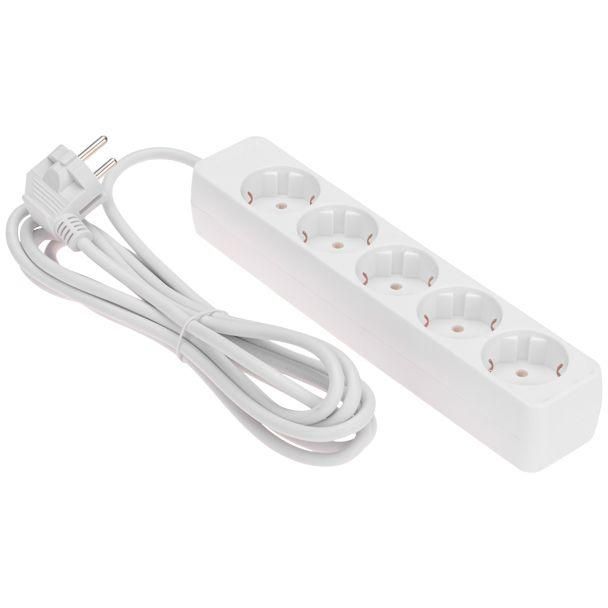Удлинитель 5х3м с заземл. 3х0.75 бел. PROCONNECT 13-4212