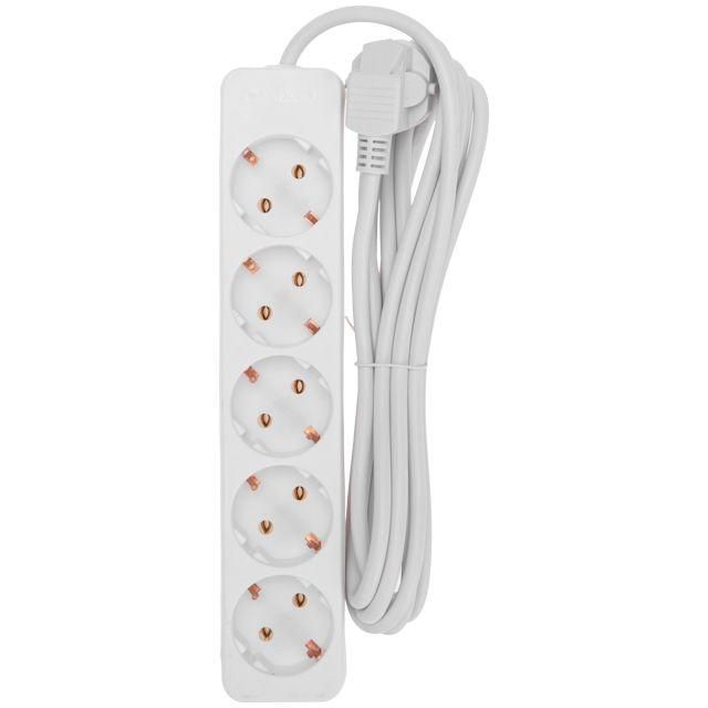 Удлинитель 5х3м с заземл. 3х0.75 бел. PROCONNECT 13-4212
