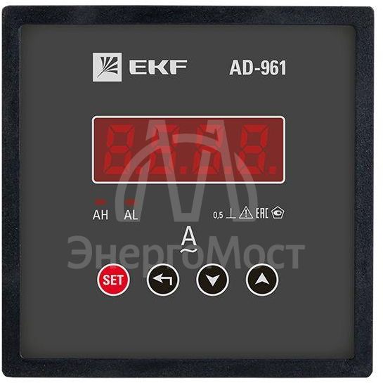 Амперметр цифровой AD-961 1ф на панель 96х96 EKF ad-961