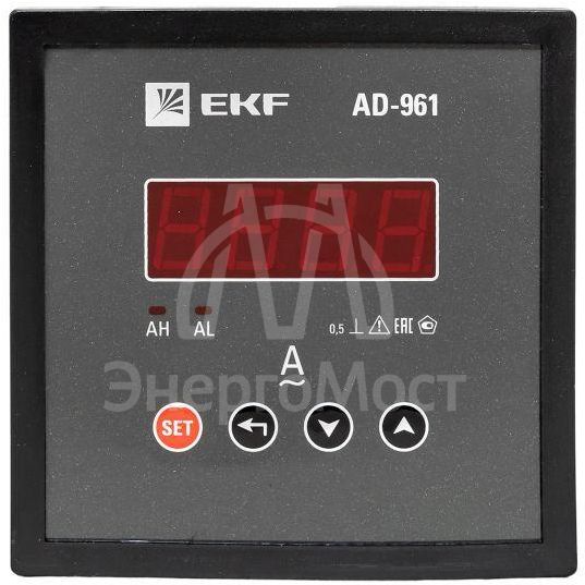 Амперметр цифровой AD-961 1ф на панель 96х96 EKF ad-961