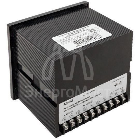 Амперметр цифровой AD-961 1ф на панель 96х96 EKF ad-961