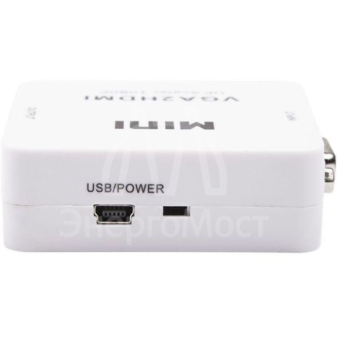 Конвертер VGA + Стерео 3.5мм на HDMI пластик бел. Rexant 17-6930