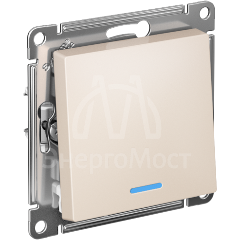 Механизм переключателя 1-кл. СП AtlasDesign 10А IP20 (сх. 6а) 10AX с подсветкой беж. SchE ATN000263