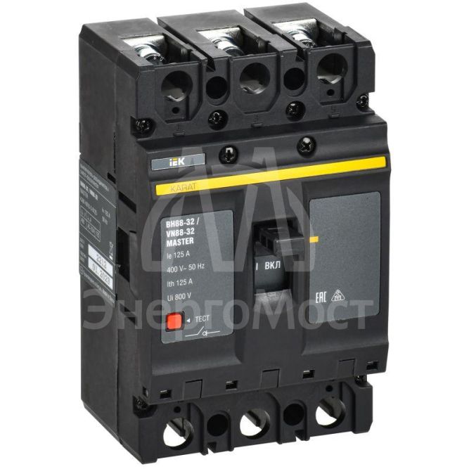Выключатель-разъединитель 3п 125А ВН88-32 KARAT MASTER IEK KAM-VN10-3-0125