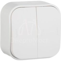 Выключатель 2-кл. ОП Quteo 10А IP20 10AX бел. Leg 782202