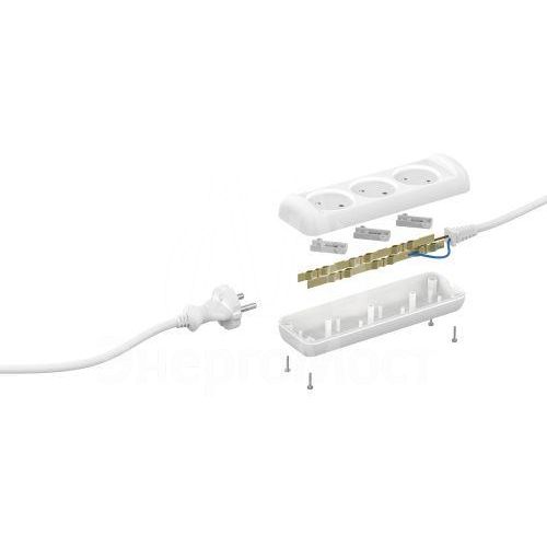 Удлинитель 3х5м без заземл. 6А IP20 UX(6)-3-5m ПВС 2х0.75 Эра Б0038569