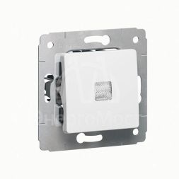 Выключатель 1-кл. СП Cariva 10А IP20 250В 10AX с подсветкой механизм бел. Leg 773610