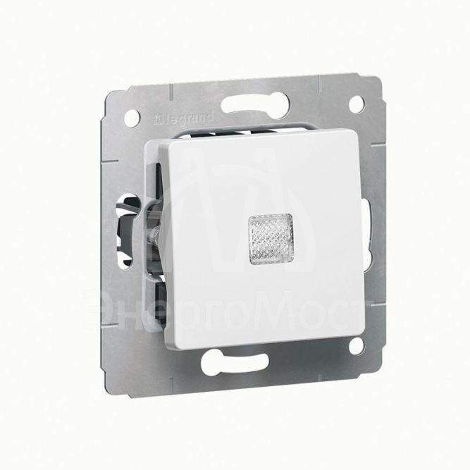 Выключатель 1-кл. СП Cariva 10А IP20 250В 10AX с подсветкой механизм бел. Leg 773610