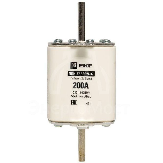 Вставка плавкая ППН-37 400/200А габарит 2 PROxima EKF fus-37/400/200