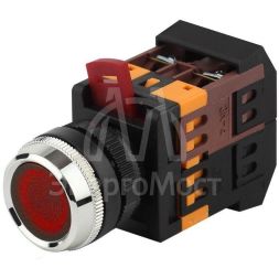 Кнопка ABLFS-22 красн. d22мм неон/240В 1з+1р BBT30-ABLFS-K04E ЭРА Б0045654