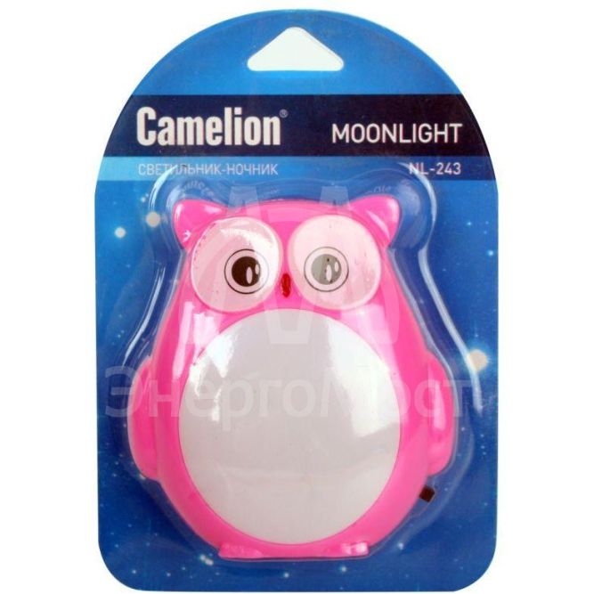 Светильник &amp;quot;Сова&amp;quot; NL-243 LED ночник с выкл. 220В Camelion 14263
