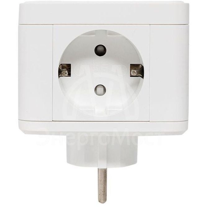 Разветвитель 3-м куб 2 гнезда 2хUSB 2.4А + тип C + ночник EKF UBA-CUB-T2-TC