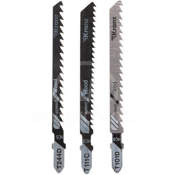 Набор полотен для электролобзика № 4 T101D/T111C/T244D 3шт Kranz KR-92-0323