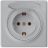 Розетка 1-м СП Florence 16А IP20 с заземл. с крышкой винт. клеммы механизм сер. 1E10501302 OneKeyElectro 2172837