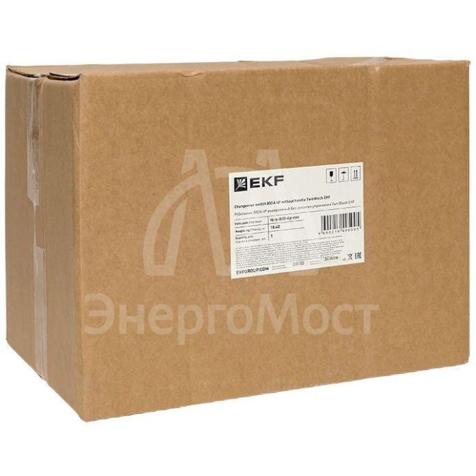 Рубильник 4п 800А реверсивный без рукоятки управления TwinBlock EKF tb-s-800-4p-rev