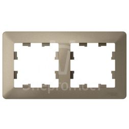 Рамка 2-м AtlasDesign Air шампань/дым. черн. SE ATN220502