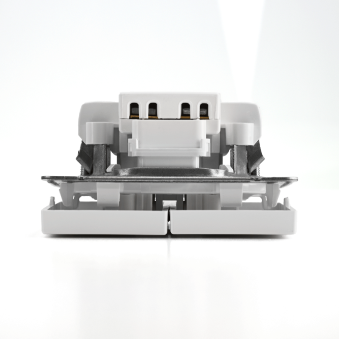 Выключатель 2-кл. ArtGallery (сх. 5а) 10AX с подсветкой механизм бел. SE GAL000153