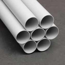 Труба гладкая ПВХ жесткая легкая d63мм сер. (дл.3м) TOKOV ELECTRIC TKE-THG-PVC-63-3-C06