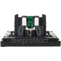 Розетка СП FORTE&amp;amp;PIANO FP114 16А с заземл. без защ. шторок безвинт. крепл. черн. IEK FP-R11-16-1-K02