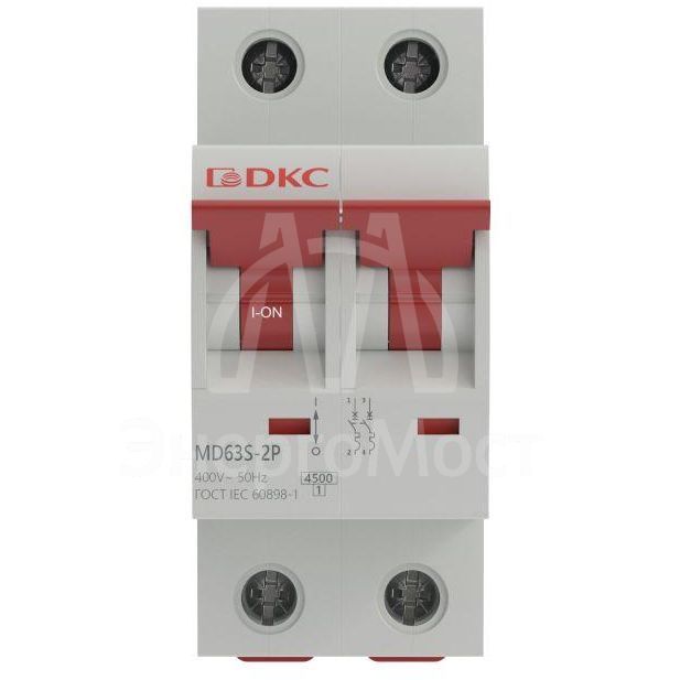 Выключатель автоматический модульный 2п C 50А 4.5кА YON max MD63S YON MD63S-2PC50