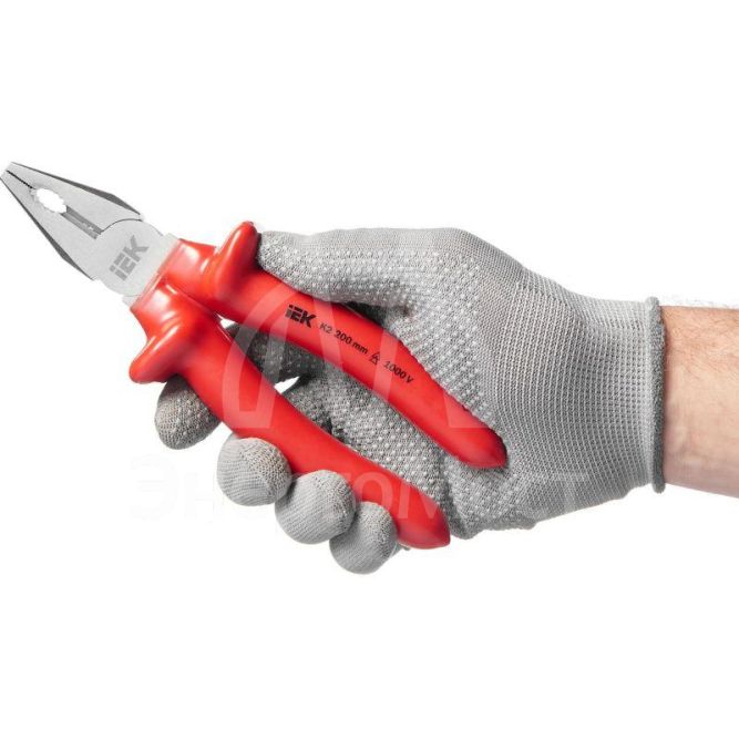 Пассатижи диэлектрические Profi 200мм 1000В ARMA2L 3 IEK A2L3-PL20-K2-200