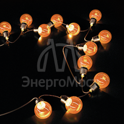 Гирлянда светодиодная садовая &amp;quot;Большие шары&amp;quot; Solar 20LED бел. IP44 на солнечн. батарее GAUSS GS034