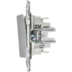 Выключатель проходной 1-кл. SKANDY 10А SK-V02S серебр. IEK SK-V12-0-10-K23