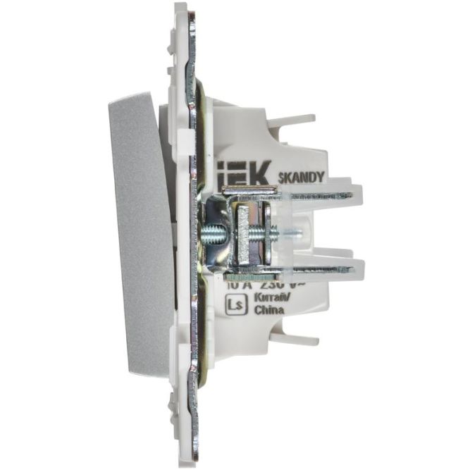 Выключатель проходной 1-кл. SKANDY 10А SK-V02S серебр. IEK SK-V12-0-10-K23