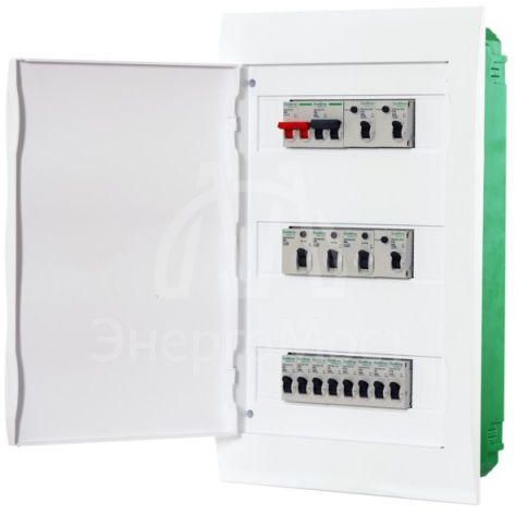 Бокс СП Easy9 встраив. с бел. двер. 3 ряда по 12мод IP40 IK07 80А 2 клеммы SchE EZ9E312P2FRU