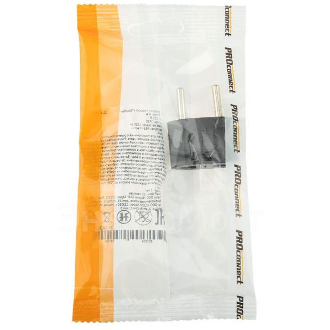 Переходник сетевой плоский &amp;quot;Тефаль&amp;quot; черн. (инд. упак.) PROCONNECT 11-1042-9