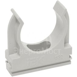 Держатель для труб (клипса) CF50 с защелкой ELASTA IEK CTA10D-CF50-K41-025