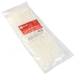 Хомут кабельный 4.8х250 нейл. бел. (уп.100шт) EKF plc-c-4.8x250