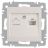 Розетка компьютерная 1-м СП Accent 6-303-06 RJ45 IP20 перламутр. Intro Б0063636