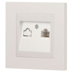 Розетка компьютерная 1-м СП Accent 6-303-06 RJ45 IP20 перламутр. Intro Б0063636