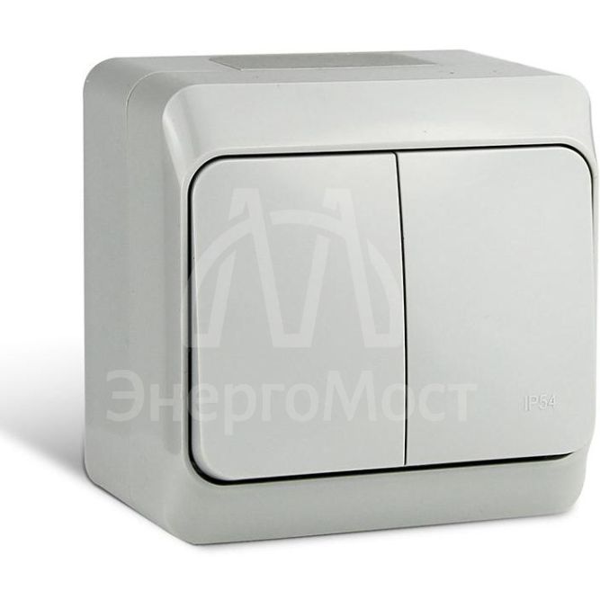 Выключатель 2-кл. ОП Nix 10А IP54 250В сер. TOKOV ELECTRIC TKE-NX-V2-C06-IP54