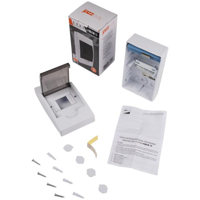 Бокс модульный накладной PDB/W 1004 WH (ЩРН-П- 4) IP41 пластик. Pro JazzWay 5071643