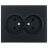 Розетка 2-м СП VESNA без заземл. ПБТ черн. бархат LEZARD 742-4200-128B
