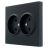 Розетка 2-м СП VESNA без заземл. ПБТ черн. бархат LEZARD 742-4200-128B