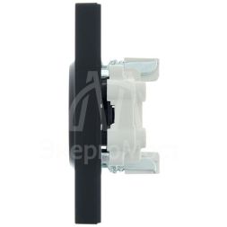 Розетка 2-м СП VESNA без заземл. ПБТ черн. бархат LEZARD 742-4200-128B