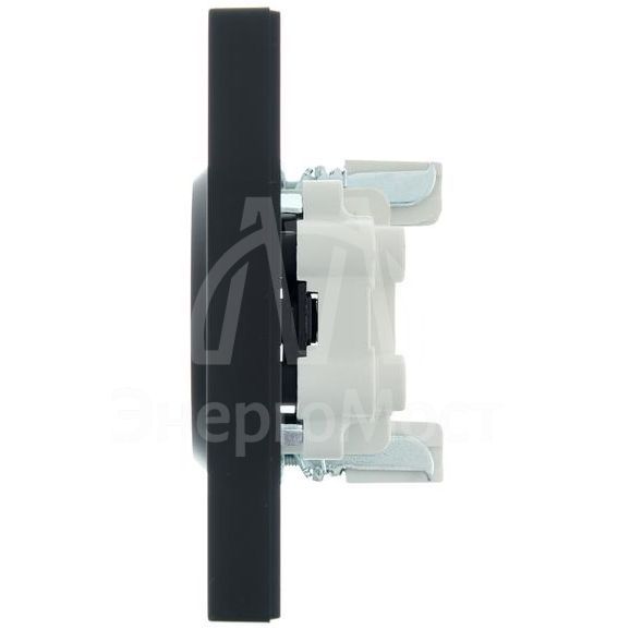 Розетка 2-м СП VESNA без заземл. ПБТ черн. бархат LEZARD 742-4200-128B