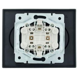 Розетка 2-м СП VESNA без заземл. ПБТ черн. бархат LEZARD 742-4200-128B