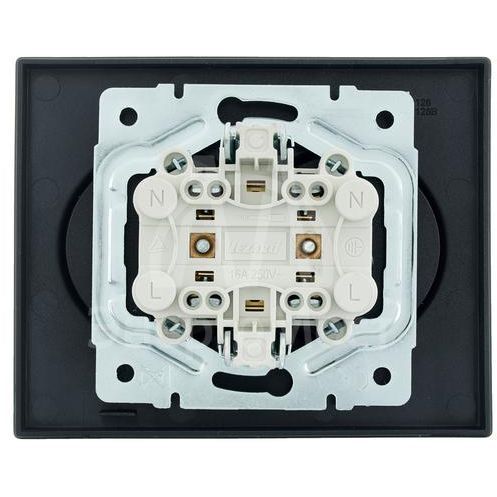 Розетка 2-м СП VESNA без заземл. ПБТ черн. бархат LEZARD 742-4200-128B