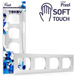 Рамка 4-м Pixel универс. айс TOKOV ELECTRIC TKE-PX-RM4-C34