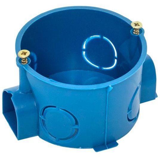 Коробка установочная КМТ-010-002 для твердых стен 68х42 полипропилен винты IP20 син. EKF plc-kmt-010-002