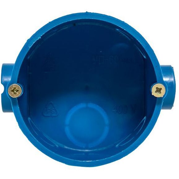 Коробка установочная КМТ-010-002 для твердых стен 68х42 полипропилен винты IP20 син. EKF plc-kmt-010-002