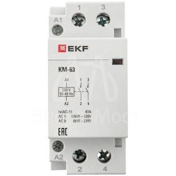 Контактор модульный КМ 63А 2NО (2 мод.) EKF km-2-63-20