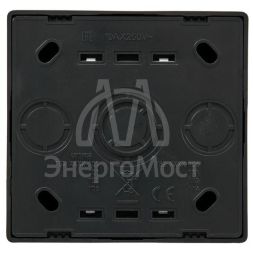 Выключатель 2-клав. LETO черн. бархат LEZARD 752-4200-101