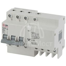Выключатель автоматический дифференциального тока 3P+N 40А 30мА тип AC SIMPLE-mod-39 х-ка ЭРА Б0039297