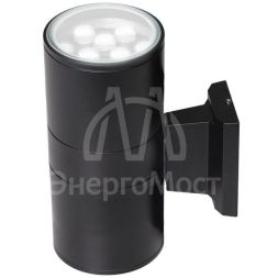 Светильник светодиодный архитектурный PWL-300110/30D 2х9Вт 6500К BL IP65 фасадный исполнение двухсторон. черн. Pro JazzWay 2857927B